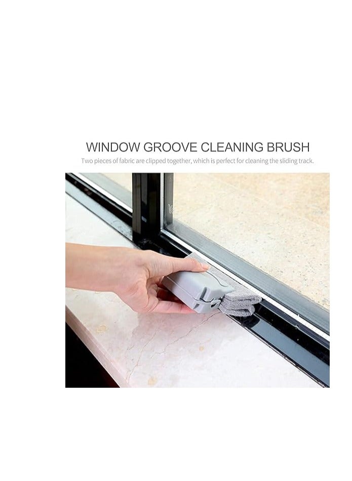فرشاة تنظيف الغبار والشقوق تستخدم لتنظيف فتحات النوافذ المنزلقة، فرشاة اسفنجية للتنظيف الرطب والجاف لجميع الزوايا والحواف والفجوات - Image 3