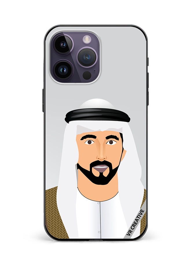 VR CREATIVE Protective Case Cover For Apple iPhone 16 Pro Sheikh Hamdan Bin Mohammed Bin Rashid Al Maktoum Design Multicolour - Image 1