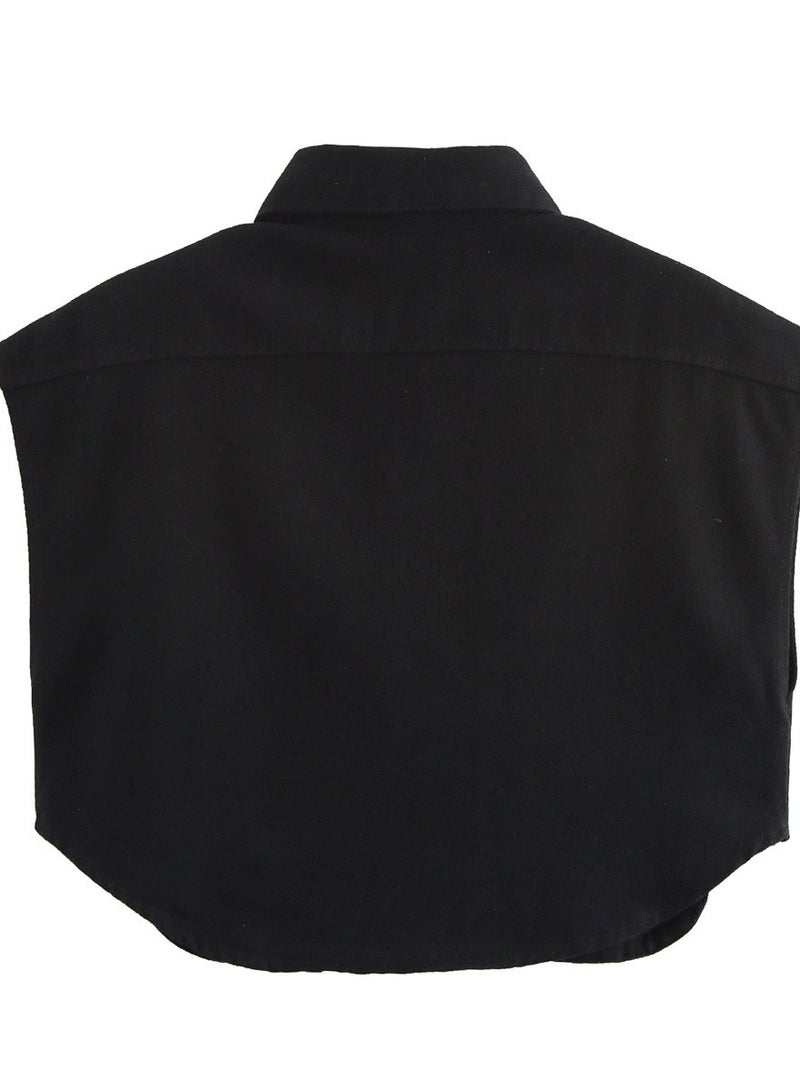 Shougu Sleeveless Cardigan Shirt Imitating Denim Top Jacket For Women  - Image 2