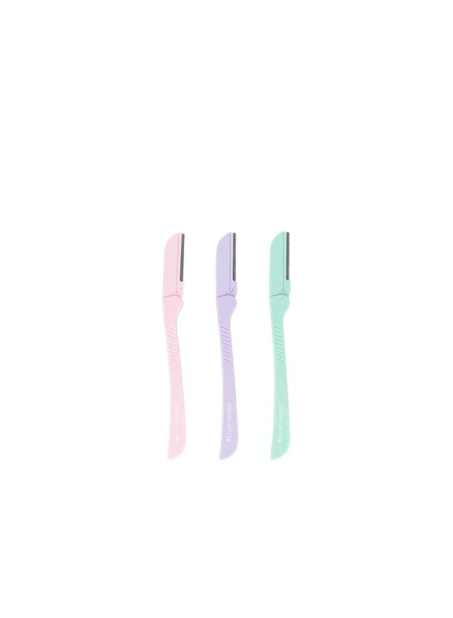 براش ووركس شفرات حلاقة الحواجب الدقيقة من Brushworks باستيل × 3 - Image 1