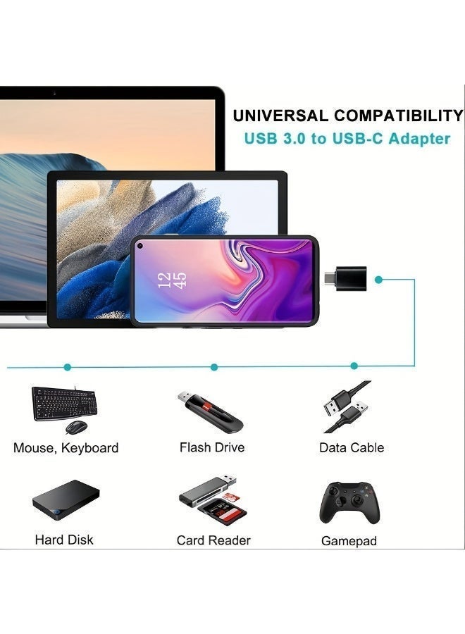 مجموعة محولات USB مكونة من 8 قطع: من النوع C إلى USB 3.0 ومن USB-A إلى النوع C، ونقل بيانات عالي السرعة، وتصميم من سبائك الألومنيوم، وتوافق مع أجهزة متعددة - Image 4