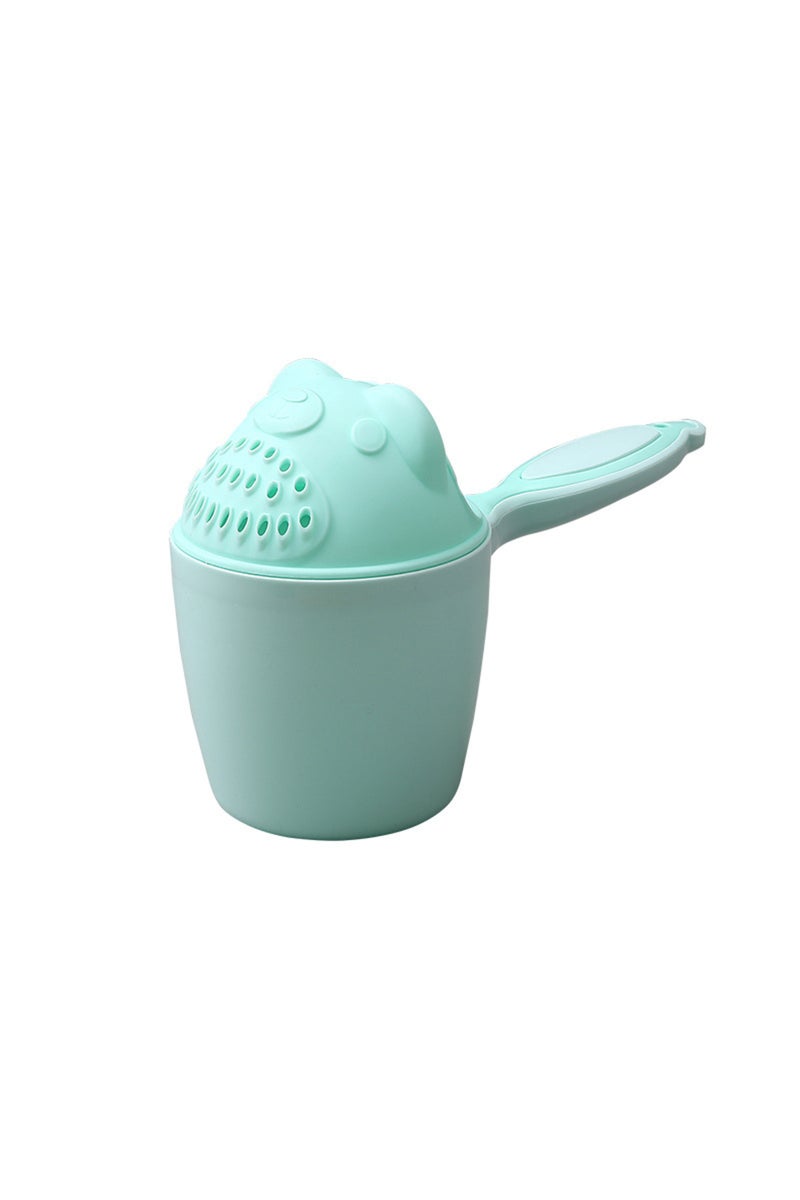 غطاء استحمام للأطفال الرضع بتصميم دب لطيف باللون الأزرق السماوي، غطاء لغسل شعر الأطفال الصغار، دلو استحمام للأطفال، ملعقة استحمام للأطفال