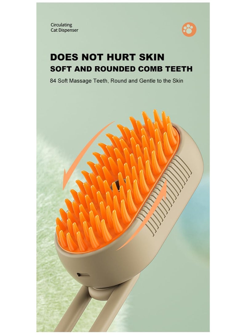 فرشاة تدليك كهربائية ٣ في ١ لتنظيف الحيوانات الأليفة، مشط إزالة شعر الحيوانات الأليفة قابل لإعادة الشحن، ملحق محمول قابل للطي، متعدد الألوان، قطعة واحدة. - Image 5