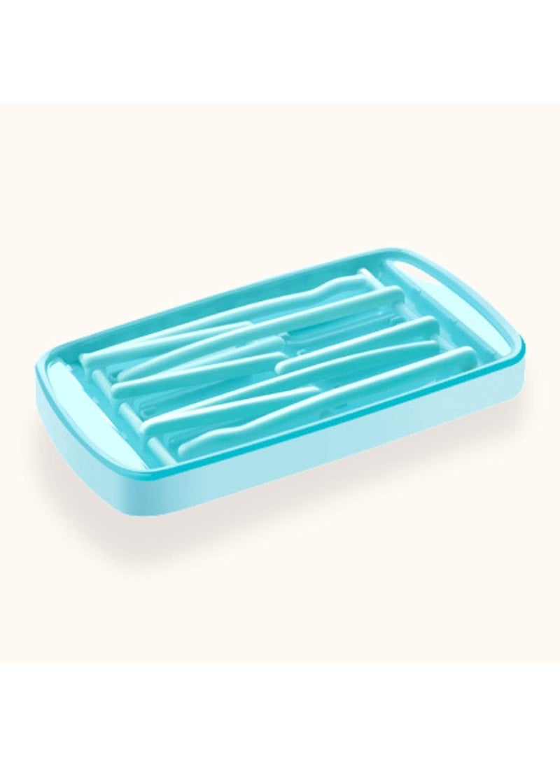 Syga SYGA Foldable Plastic Baby Bottle Drying Racks Feeding Cup Nipple Storage Shelf Stand Holder (Blue)  - Image 3