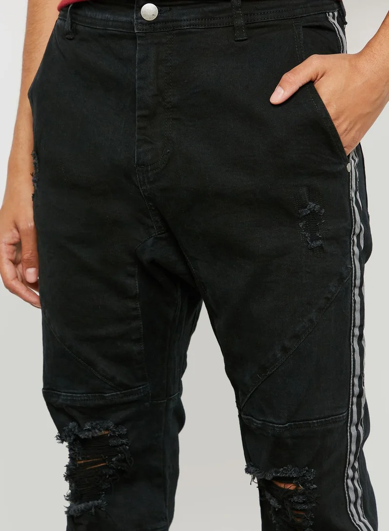Cotton On Side Stripe Denim Joggers