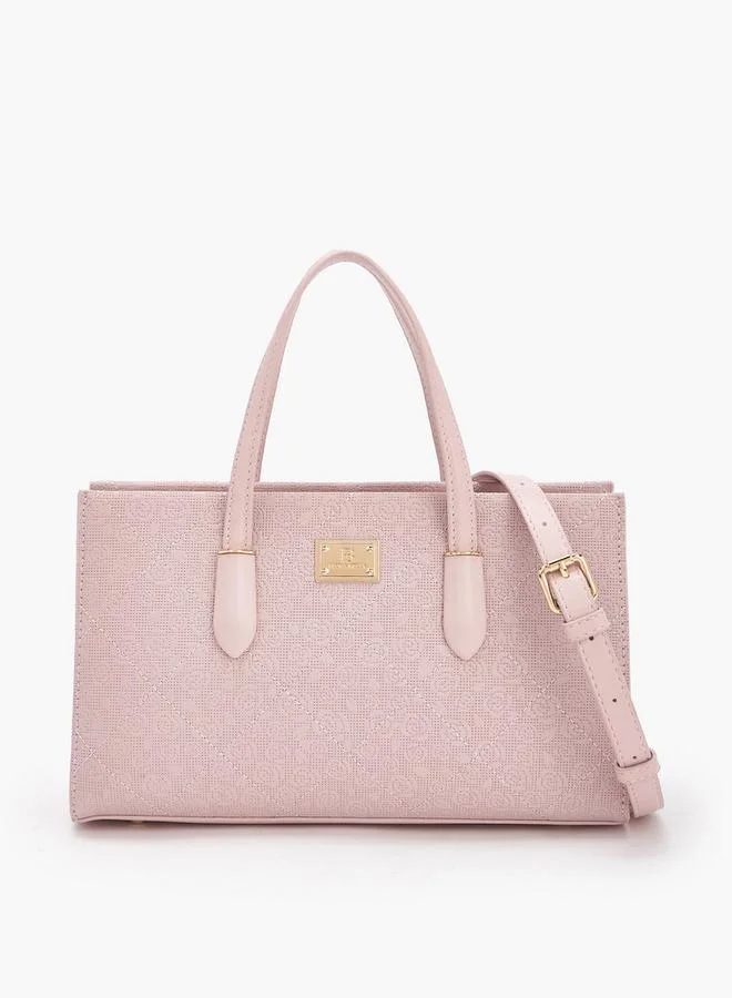 Flora Bella Floral Textured Tote Bag with Detachable Strap