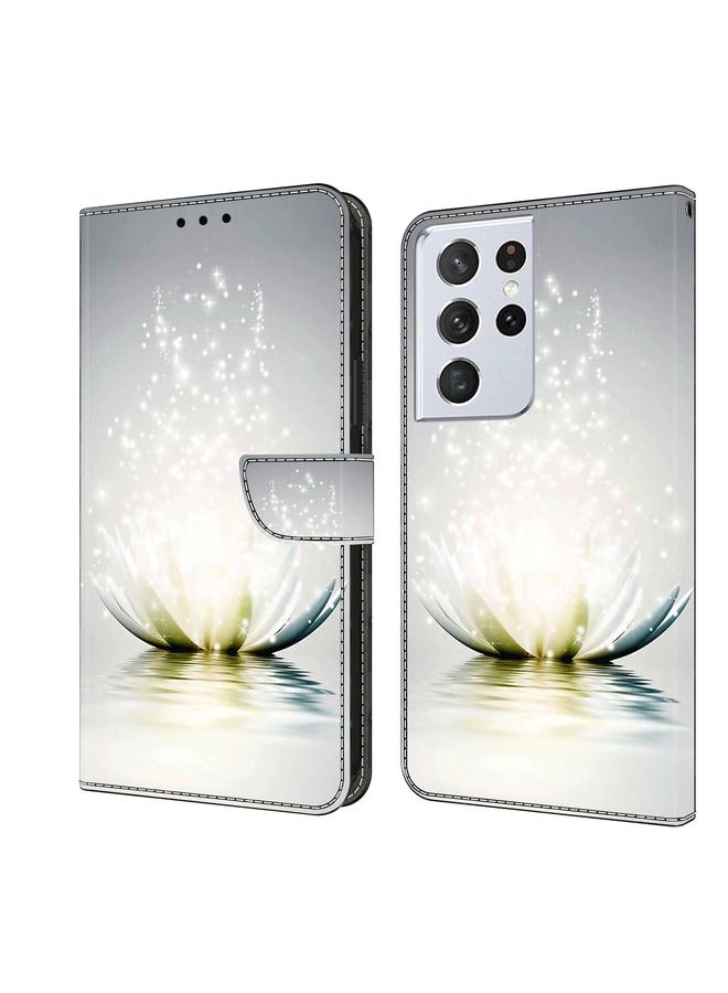 S-TOP Case For Samsung Galaxy S21 Ultra Crystal 3D Shockproof Protective Leather Phone Case - Image 1