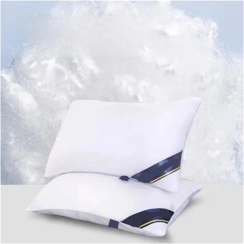 High Pillow 48x74 Non-Sagging Star Hotel Special Core Pair Homestay Household,Compatible for Bedroom([Sided Low Pillow] Single (74x48)) - Image 5