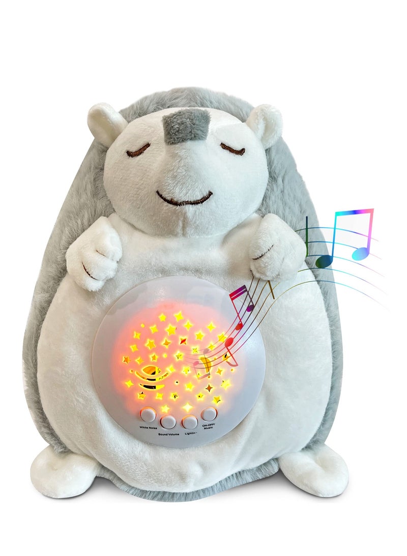 KASTWAVE Baby Sleep Aid, 5 Soothing White Noise Sounds, Music, Gentle Lights, Mini Travel Aid , Suitable for & Toddler Gift (Grey)  - Image 1