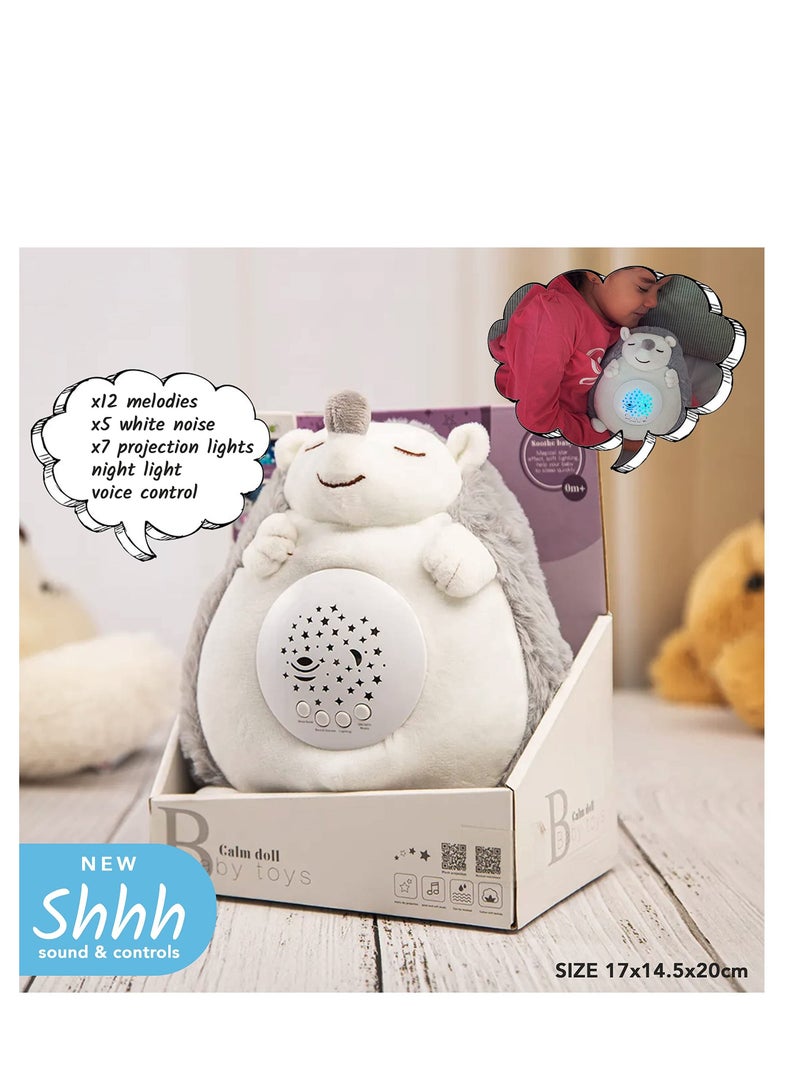 KASTWAVE Baby Sleep Aid, 5 Soothing White Noise Sounds, Music, Gentle Lights, Mini Travel Aid , Suitable for & Toddler Gift (Grey)  - Image 3