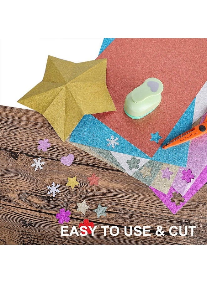 UCEC Glitter Cardstock Paper 50 Sheets 10 Colors Selfadhesive Sparkly Paper For Card Making Glitter Paper For Craft Diy Child'S Projects Halloween Birthday Party Scrapbooking Gift Box A4 80 Gsm  - Image 5