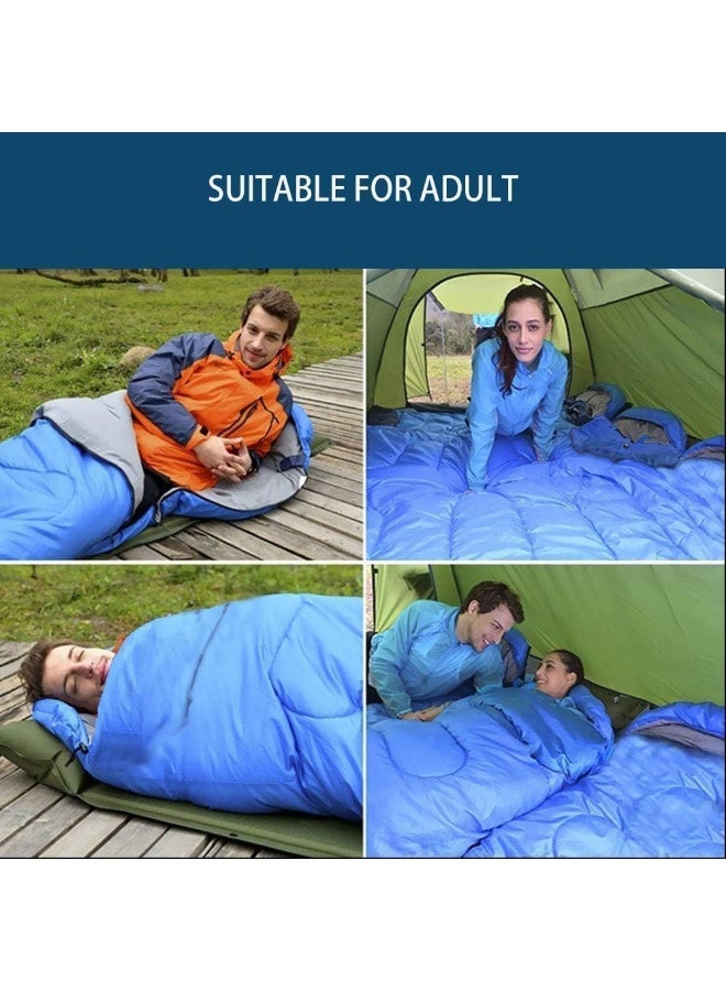 MOMENT Outdoor Camping Sleeping Bag For Adult, Lightweight 180Cm Length Bag 30Cm Cap Envelope Design Sleeping Bag With Eyemask Sleep Bags For Kids Adults Girls Women For Backpacking/Hiking  - Image 3