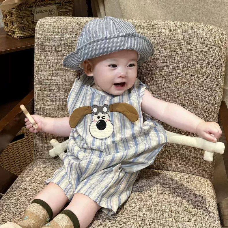 Baby Romper Sleeveless Summer Cartoon Thin Newborn Outing - Image 4