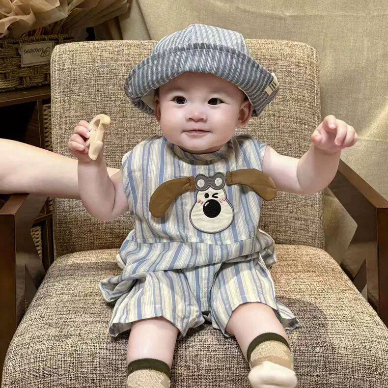 Baby Romper Sleeveless Summer Cartoon Thin Newborn Outing - Image 2