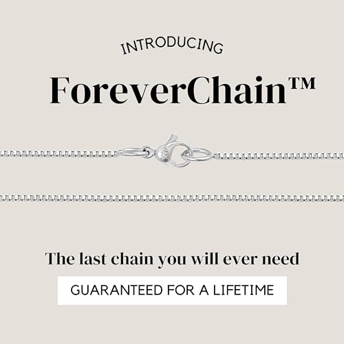 KISPER 24k White Gold Box Chain Necklace – Thin, Dainty, White Gold Plated Stainless Steel Chains for Women & Men with Lobster Clasp, 18" - Image 2