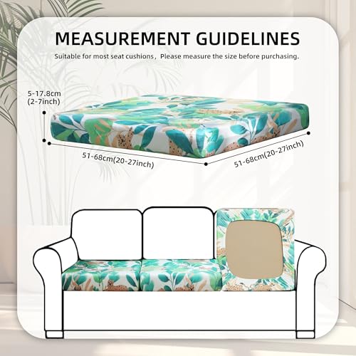 BIETYONE 8Pcs Stretch Patio Cushion CoversOutdoor Couch Covers ReplacementOutdoor Couch Sofa Slipcoversfor Patio Furniture Cushion CoversWashable Reusable urniture ProtectorLeopard8PCS - Image 3