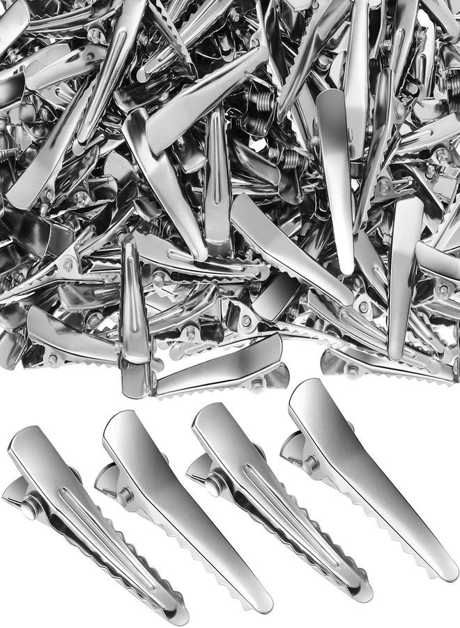 Chuangdi 200 Pieces Silver Metal Alligator Hair Clips tiny small Duckbill Teeth Bows flat Hair Clips for Women Girls Care Accessories.(45 mm/ 1.8 Inch) - Image 1