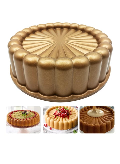 Charlotte Cake Mold, 9 Inch Cake Pan Aluminium Kitchen Accessories Decoration 3D Charlotte Cake Pan (Flower Shape)