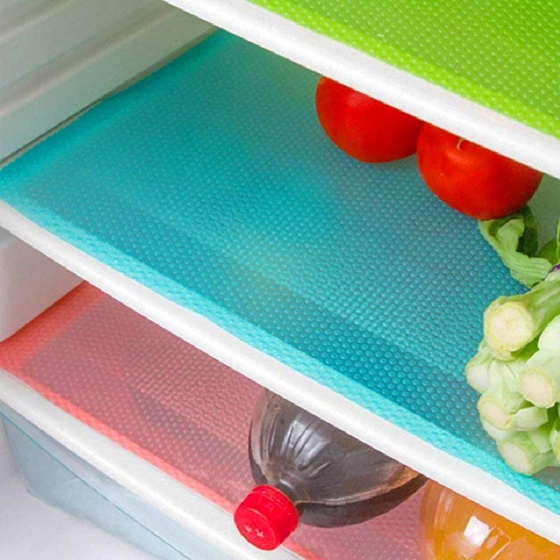 MayNest 12 Pcs Refrigerator Liners MayNest Washable Mats Covers Pads Home Kitchen Gadgets Accessories Organization for Top Freezer Glass Shelf Wire Shelving Cupboard Cabinet Drawers 4 Blue4 Green4 Red  - Image 1