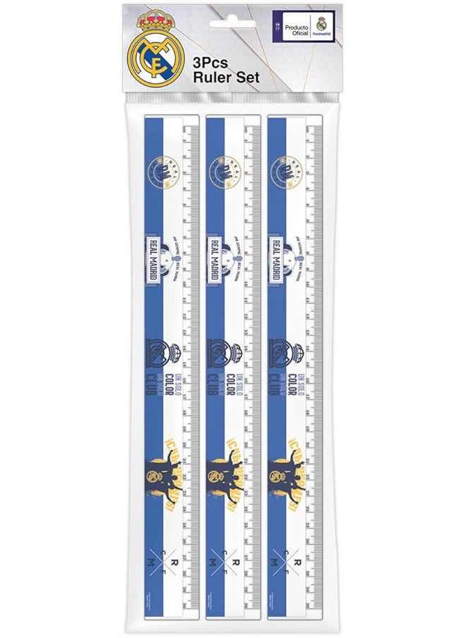 Real Madrid 30 Cm Rulers Set 3 Pieces 