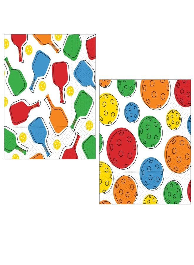 Design Design Pickleball Party Napkins: 40 Count - 2 Packs of 20CT 3-Ply Cocktail Napkins in 2 Designs - Image 2