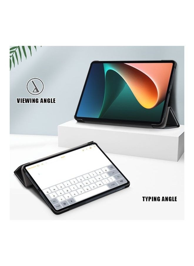 Generic - Case Compatible with Xiaomi mi Pad 5 11 inch Multi-Viewing Angles PU Leather Smart Cover w/Auto Sleep Wake Feature Slim Flip Shell Case Black - Image 1