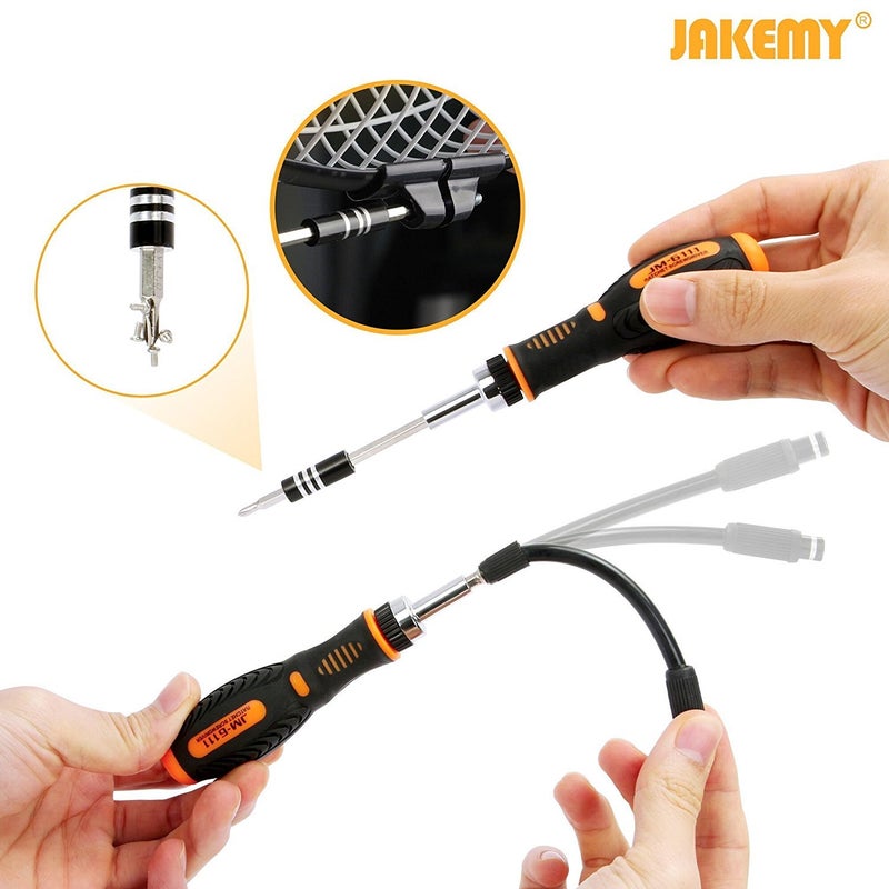 JAKEMY Precision Ratchet Screwdriver Set, JAKEMY 69 in 1 Household Screwdriver Home Repair Tool Kit, Disassemble Magnetic Rotating Ratchet Screwdriver Kit for Furniture/Car/Computer/Electronics Maintenance - Image 4