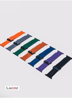 Lacoz Lacoz Silicon Magnetic Smart Watch Straps Suitable For 42/ 44/ 45/ 46/ 49mm Smart Watches Pack of 8  - Image 1
