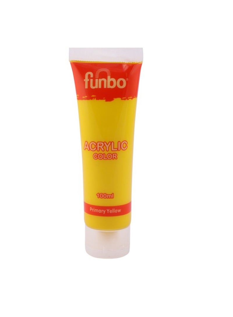 Acrylic Colour Tube 100ml Primary Yellow