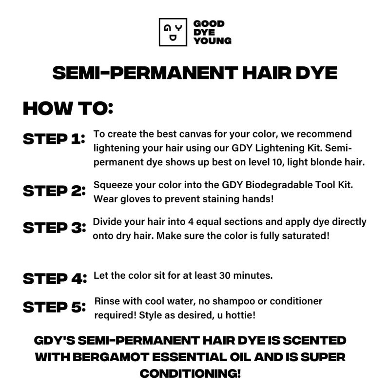 Good Dye Young Streaks and Strands Semi Permanent Purple Hair Color (PPL Eater) - UV Protective Temporary Conditioning Dye for 15-24+ Washes - Vegan & Cruelty-Free - Image 5