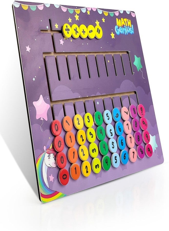 SPEEDFOX Math Genius Educational Math Board for Kids | Learn Numbers & Arithmetic with Interactive Play | Early Learning Toy for Age 3+, Pink - Image 1