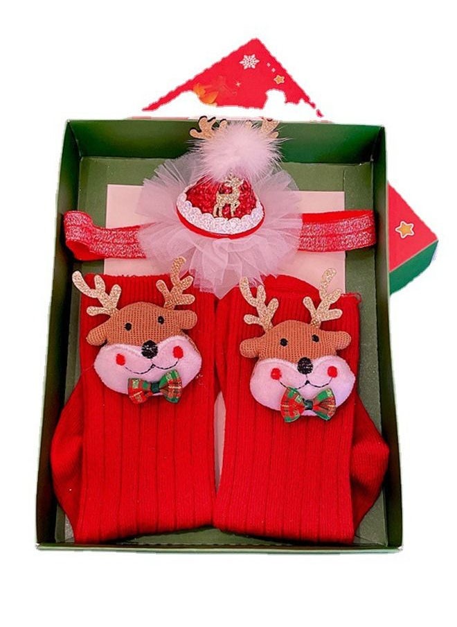 NIBEMINENT - Children's Hairband Baby Socks European Style Gift Set - Image 1