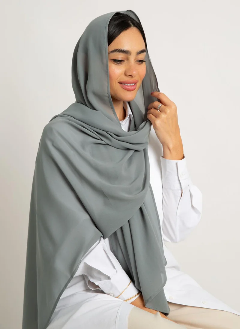 Kaafmeem Grayish Green Laser Tarha
