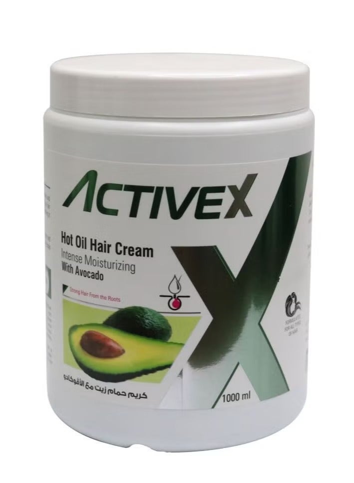 ActiveX Hot Oil Hair Cream 1000 Ml - Avocado | Intense Hydration and Nourishment (New)