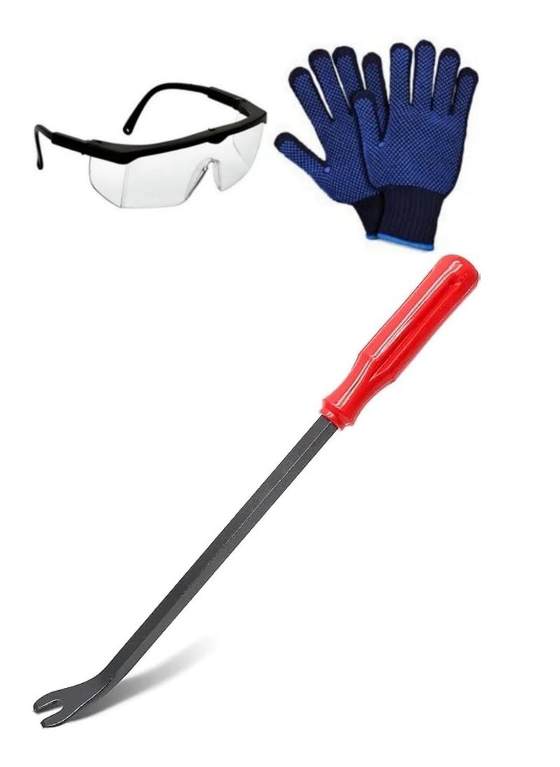 ABBASALI Fastener Remover Rivets Clip Plier, Car Door Pry Retainer Clip Tool, Fastener Remover Plier, Rivets Puller, Auto Trim Removal Tool With Goggle & Glove (4")  - Image 5