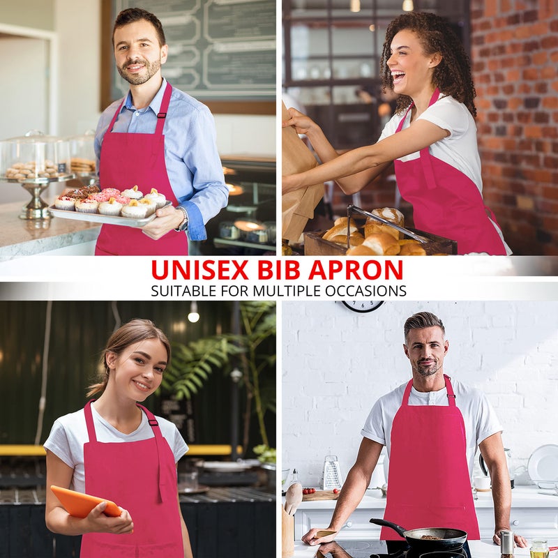 Utopia Kitchen 2 Pack Bib Apron  Adjustable with 2 Pockets  Water and Oil Resistant  Cooking Kitchen Chef Apron for Women Men - Image 5