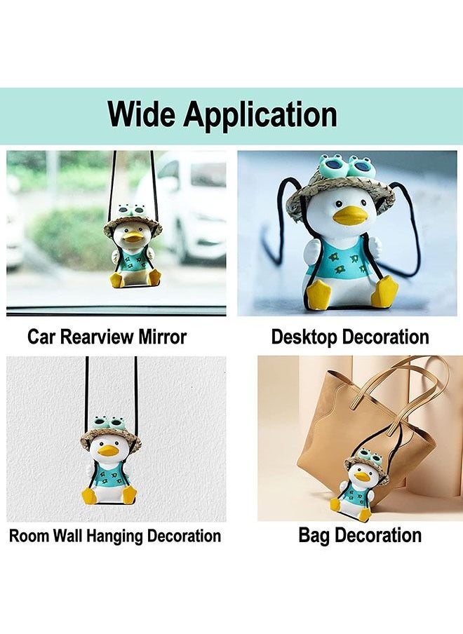 Ant - Swinging Duck Car Hanging Ornament, Lovely Car Hanging Accessories Dashboard Decorations Rearview Mirror Accessories(Green) - Image 1