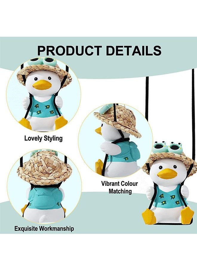 Ant - Swinging Duck Car Hanging Ornament, Lovely Car Hanging Accessories Dashboard Decorations Rearview Mirror Accessories(Green) - Image 1