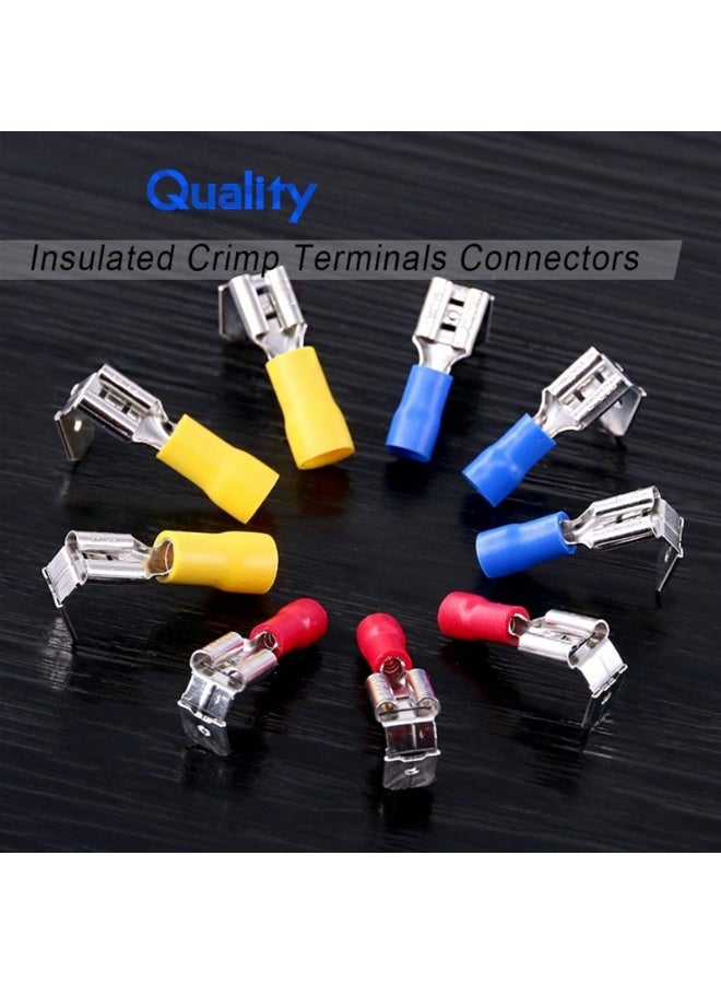 140pcs 22-16/16-14/12-10 Gauge Semi-Insulated Back Spade Quick Splice Crimp Terminals Connectors Assortment Kit  - Image 4