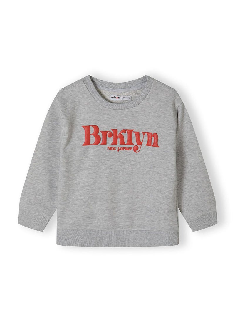 مينوتي سويت شيرت ولادي بفتحة رأس مستديرة وطبعة - Image 1