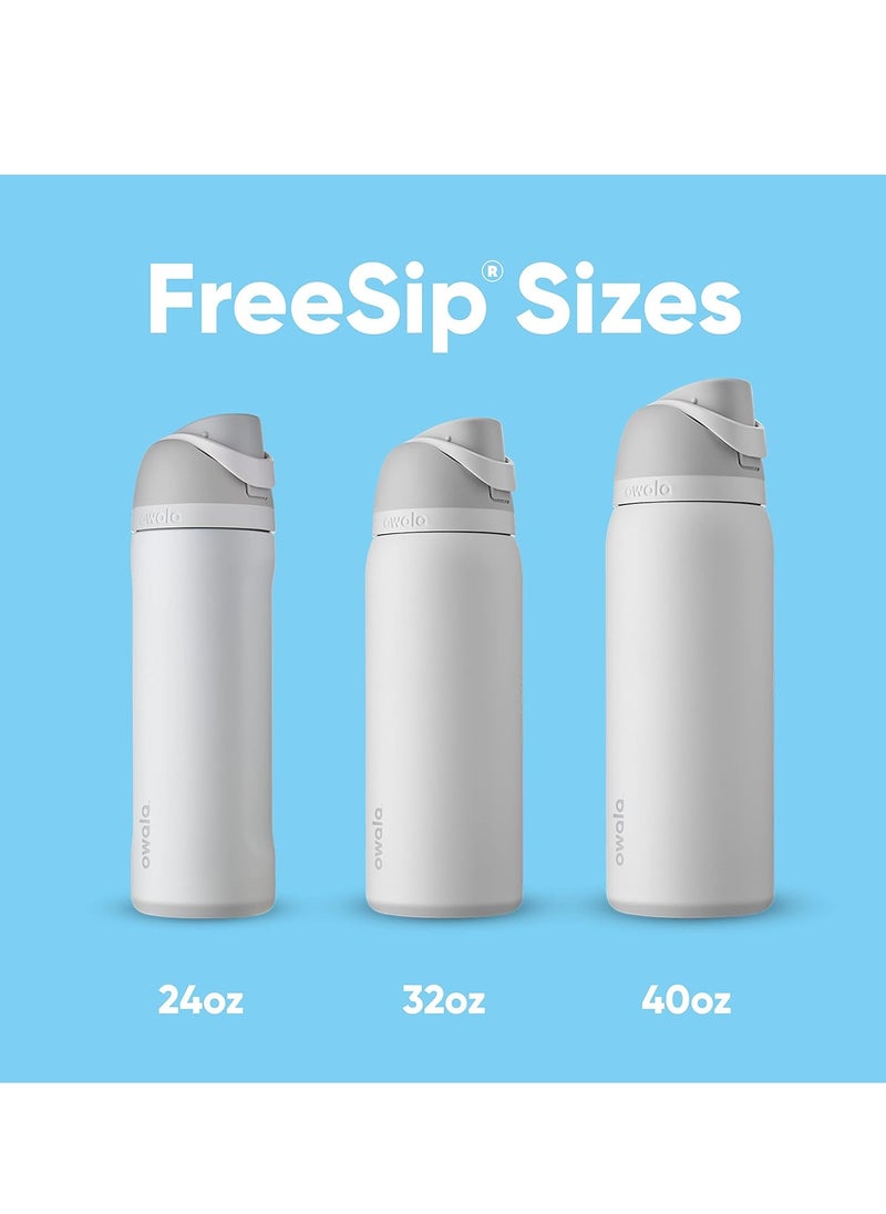 Owala - FreeSip Insulated Stainless Steel Water Bottle with Straw for Sports, Travel, and School BPA-Free Sports Water Bottle, 24 oz - Image 1