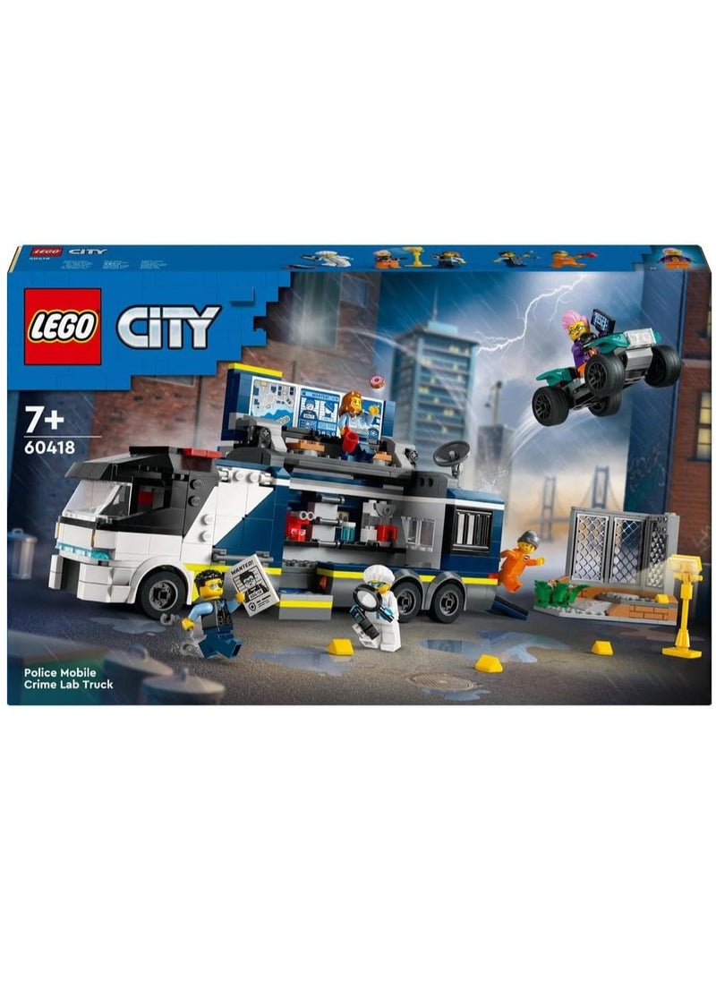 LEGO مجموعة مكعبات بناء سيارة لعبة شرطة ليجو سيتي 60418، ألعاب للأولاد والبنات والأطفال (674 قطعة)  - Image 2