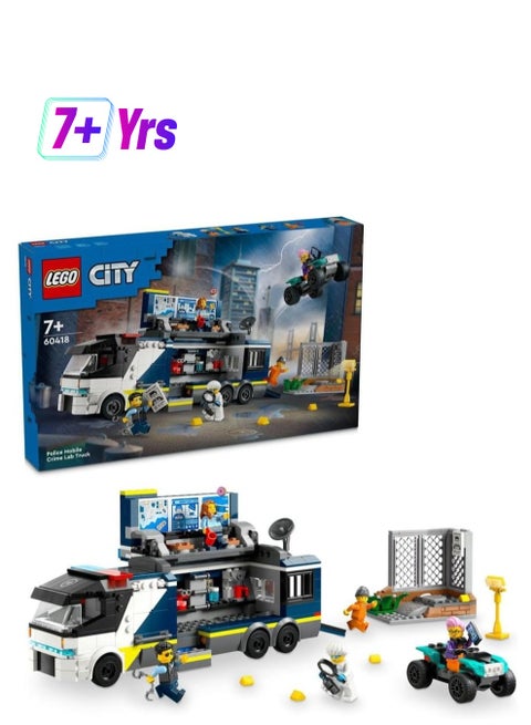 Lego City Police Mobile Crime Lab Truck 60418 Building Blocks Toy Car Set; Toys for Boys, Girls, and Kids (674 Pieces)