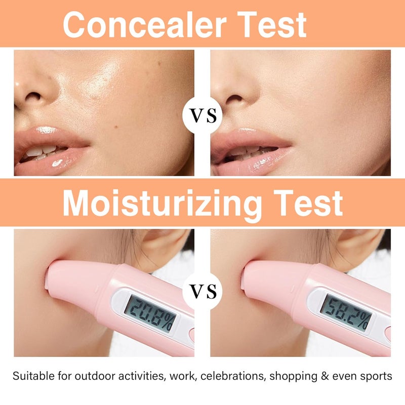 PERVALA 2Pcs Mushroom Head Air Cushion CC Cream, Long Lasting Oil Control BB Cream for All Skin Types, Moisturizing Foundation Face Makeup Set with Foundation Brush ï¼ˆ#Naturalï¼‰ - Image 4