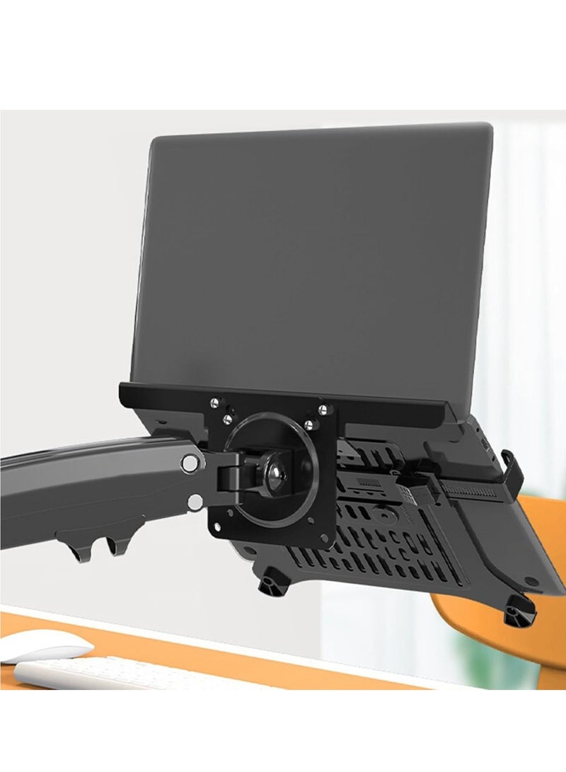 Laptop Mount Tray Laptop Arm Stand Ventilated Laptop Tray Expandable Clamp for 10 to 17 Inch Laptops - Image 3