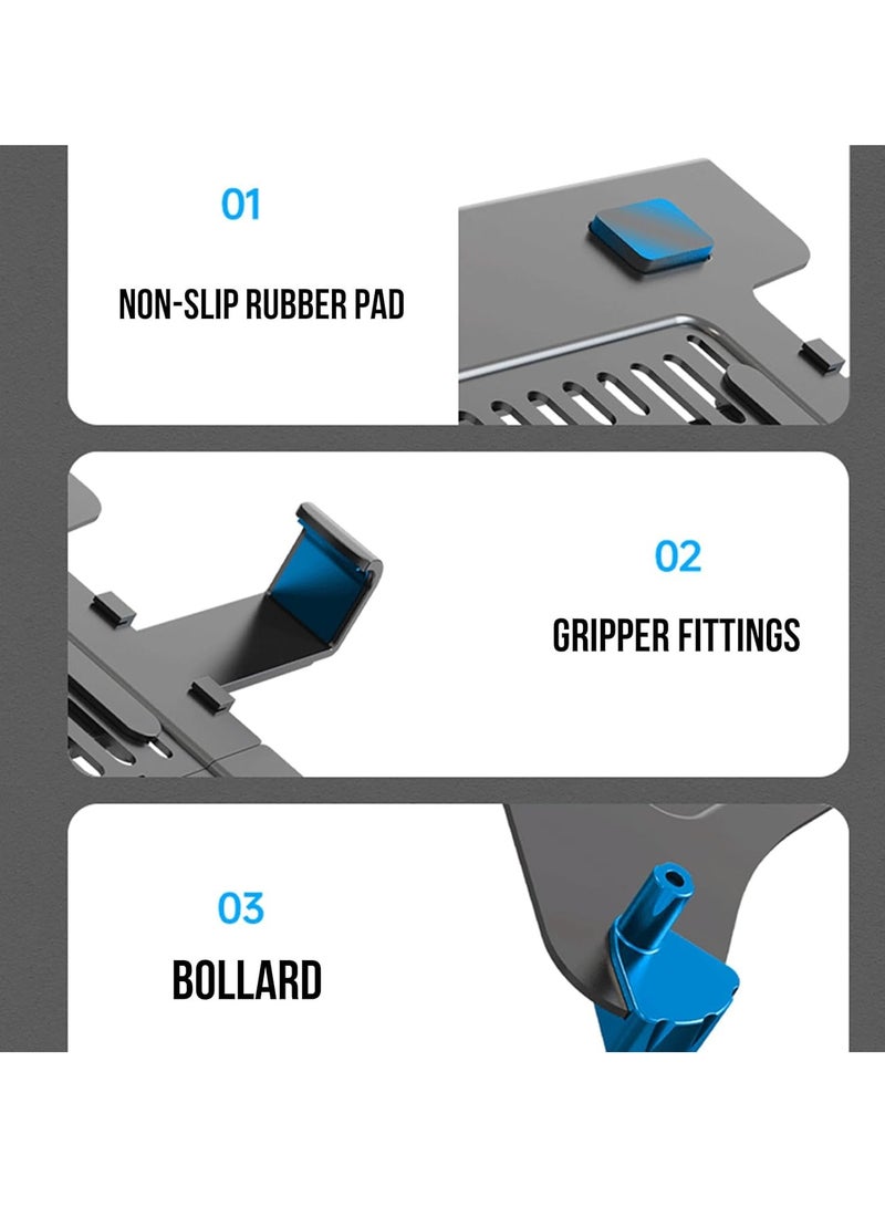 Laptop Mount Tray Laptop Arm Stand Ventilated Laptop Tray Expandable Clamp for 10 to 17 Inch Laptops - Image 5