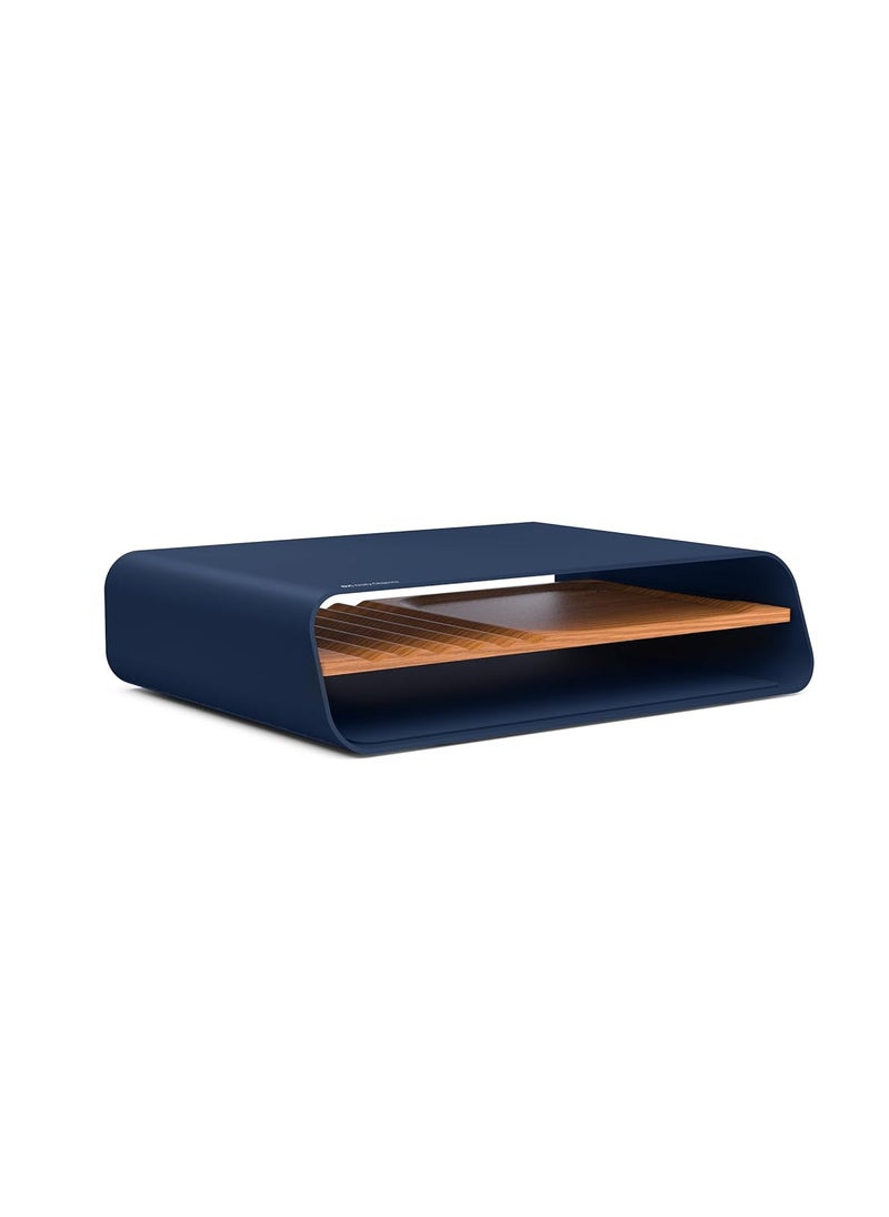 DailyObjects DailyObjects Mesa Monitor Stand Blue with Storage Organizer Ergonomic Design Shelf for Stationery and Mobile Phones Support Computer Desktop Screens iMac Laptop HeavyDuty on DeskTable  - Image 2
