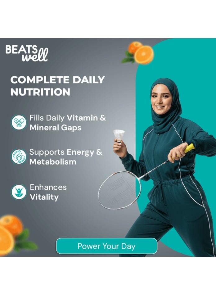 BeatsWell بيتسويل متعدد الفيتامينات للطاقة - 20 قرص فوار - Image 3