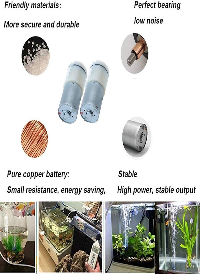 Saim DC 12V Mini Air Pump Motor for Aquarium Tank Oxygen Circulate 2 Pcs - Image 3