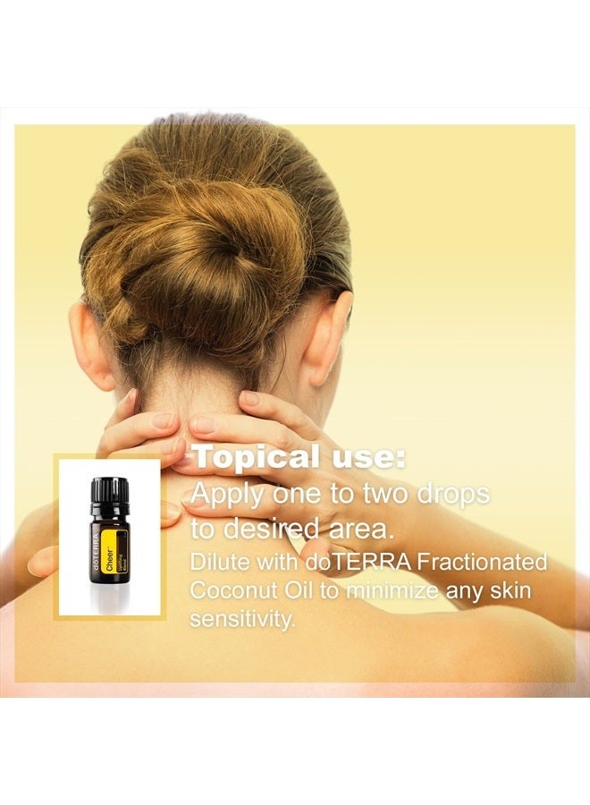 DoTerra Cheer Essential Oil Uplifting Blend - 5 mL, Promotes Optimism and Happiness, Counteracts Negative Emotions - Image 5